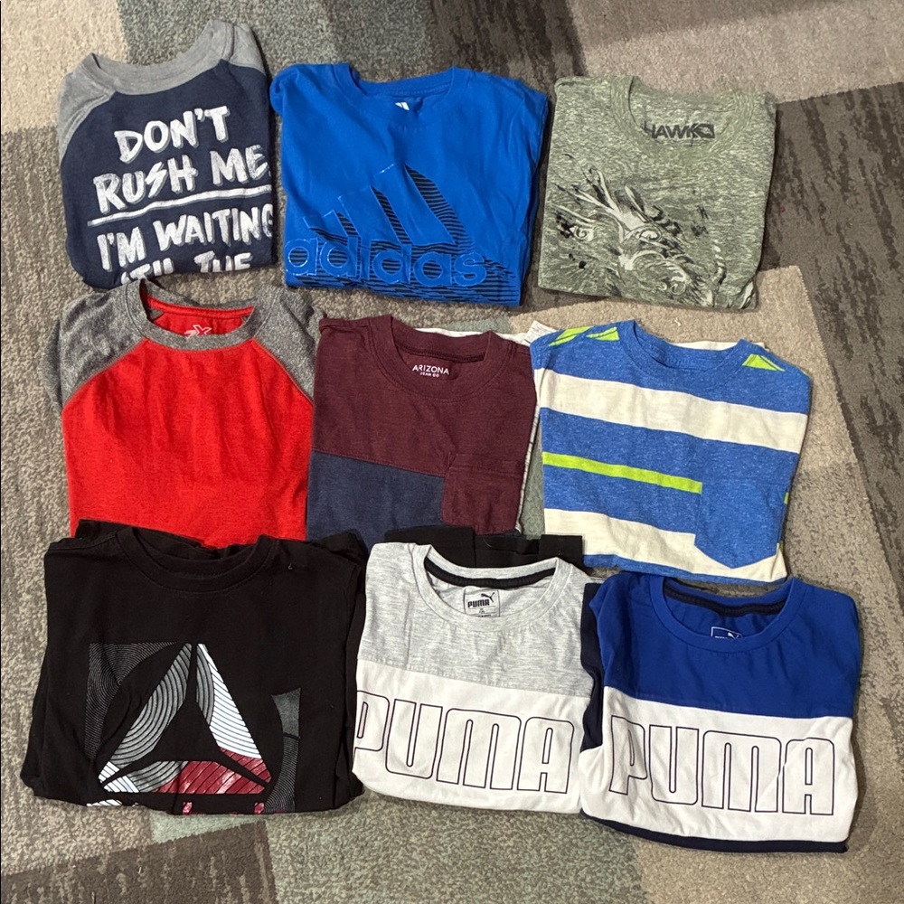 Boys Short Sleeve Tee & 1 long Sleeve